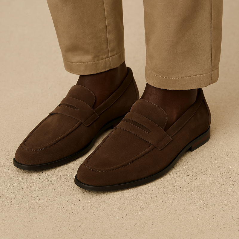 Dennis | Old-Money Suede Penny Loafers