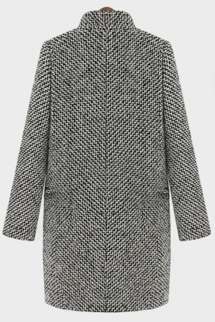 Olive | Grey Textured Long Coat