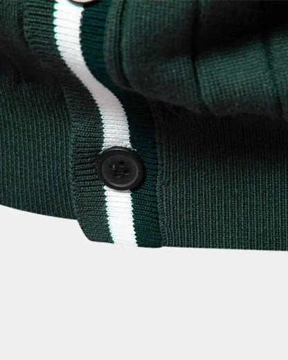 Oliver | Green V-Neck Button Cardigan