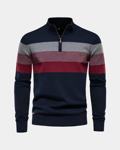 Oliver | Colour-Block Funnel-Neck Jumper