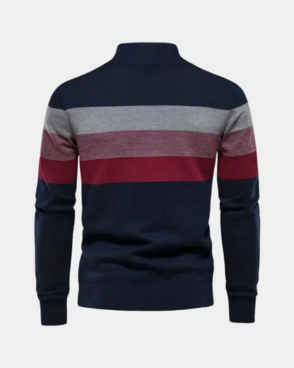 Oliver | Colour-Block Funnel-Neck Jumper