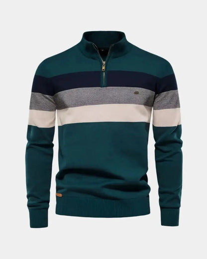 Oliver | Colour-Block Funnel-Neck Jumper