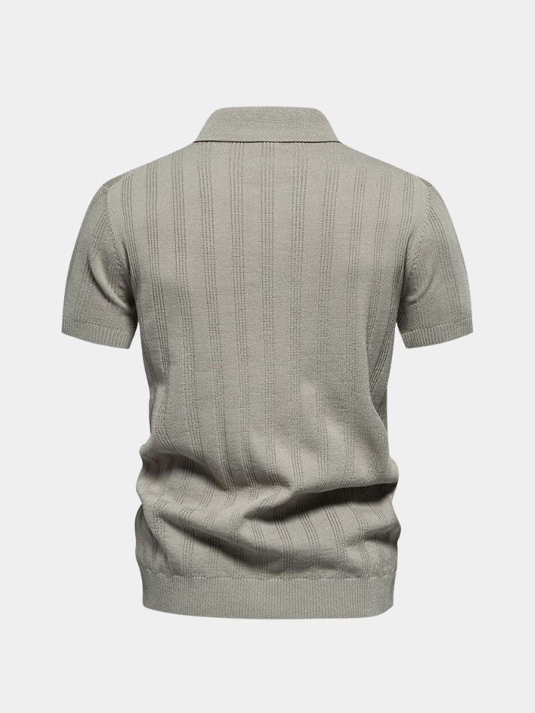 Oliver | Cream Textured Knit Polo