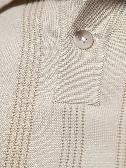 Oliver | Cream Textured Knit Polo