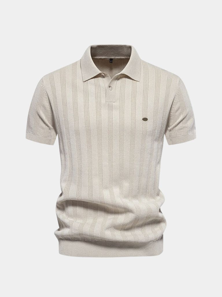 Oliver | Cream Textured Knit Polo