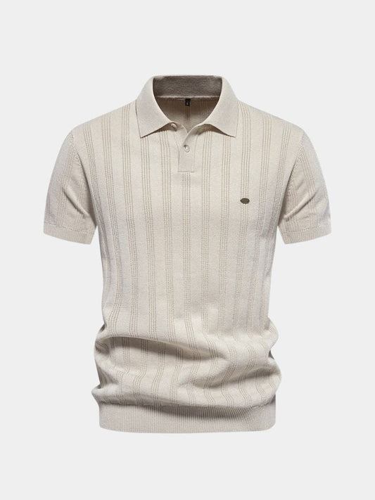 Oliver | Cream Textured Knit Polo