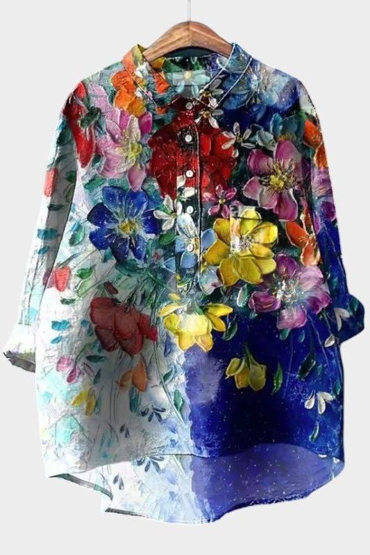 Olivia | Colourful Floral Print Shirt