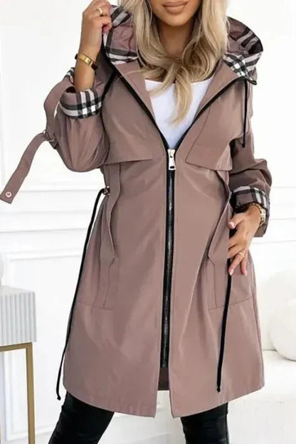 Orla | Zip-Front Hooded Coat