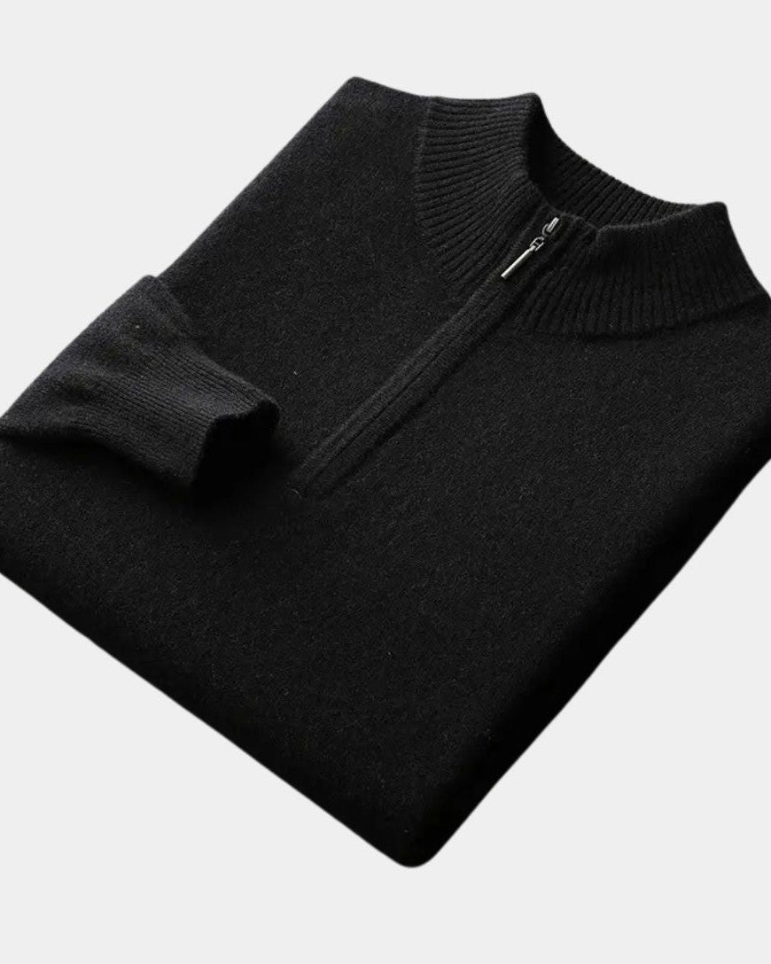 Oscar | Cream Half-Zip Jumper