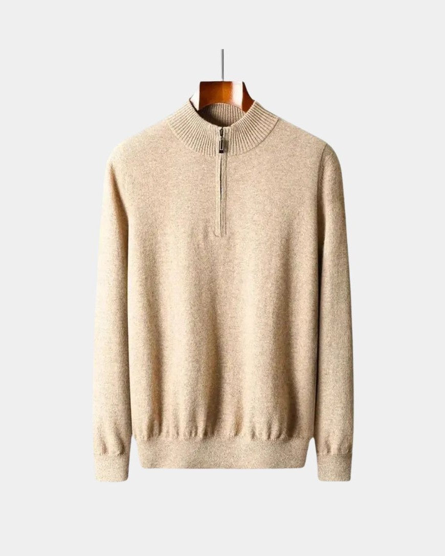 Oscar | Cream Half-Zip Jumper