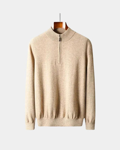 Oscar | Cream Half-Zip Jumper