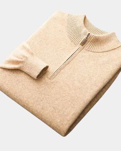 Oscar | Cream Half-Zip Jumper