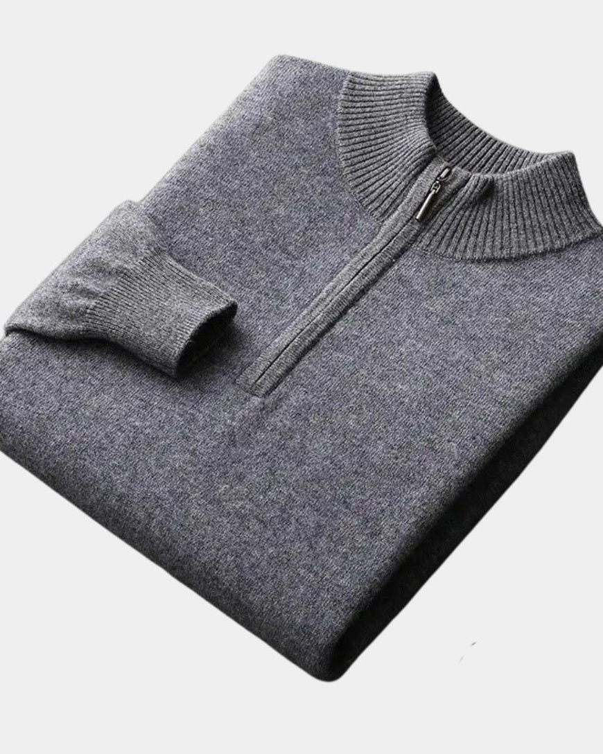 Oscar | Cream Half-Zip Jumper