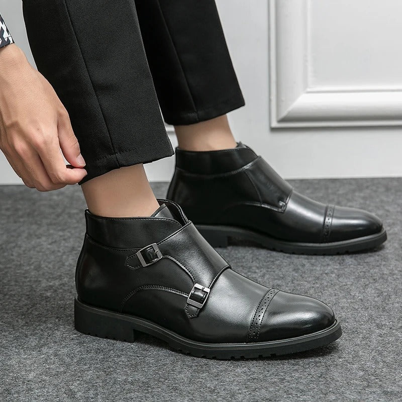 Rex | Brown Double Monk-Strap Boots
