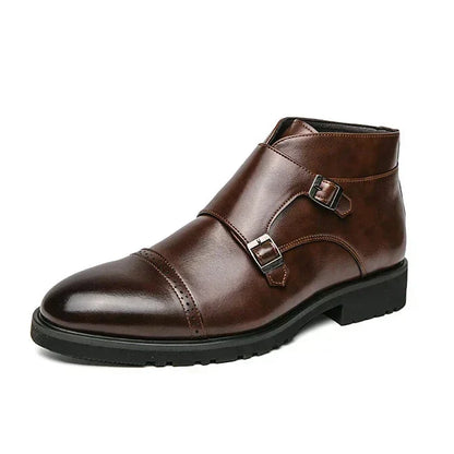 Rex | Brown Double Monk-Strap Boots
