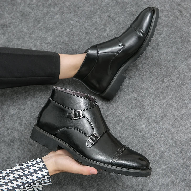 Rex | Brown Double Monk-Strap Boots