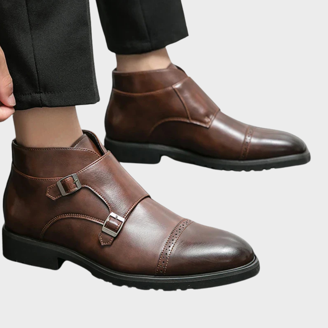 Rex | Brown Double Monk-Strap Boots