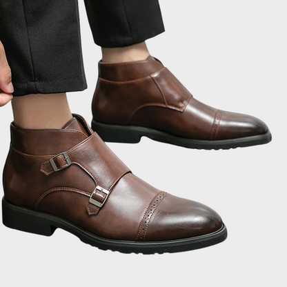 Rex | Brown Double Monk-Strap Boots