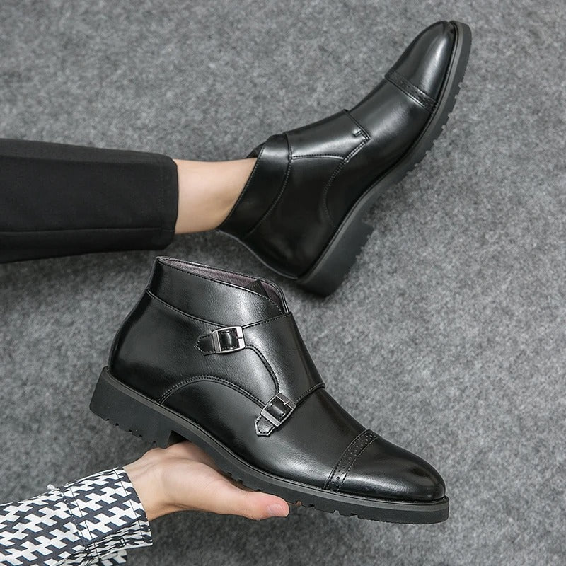 Rex | Brown Double Monk-Strap Boots