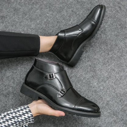 Rex | Brown Double Monk-Strap Boots