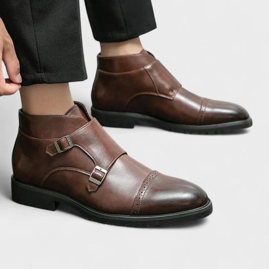 Rex | Brown Double Monk-Strap Boots