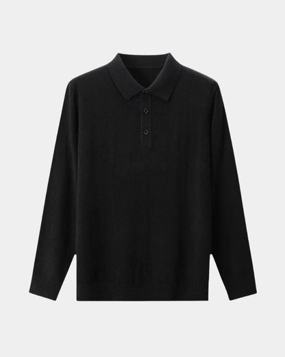 Patrick | Grey Long-Sleeve Polo Shirt