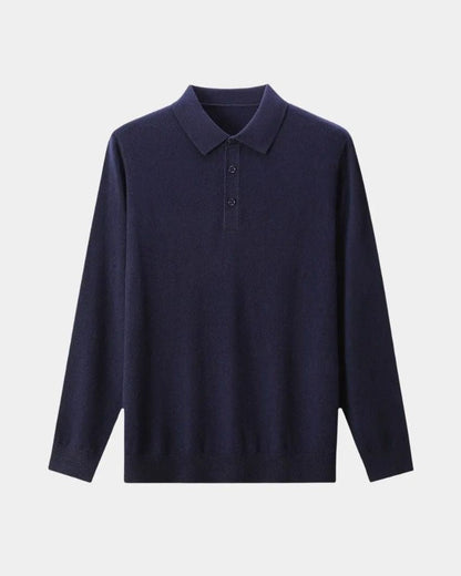 Patrick | Grey Long-Sleeve Polo Shirt