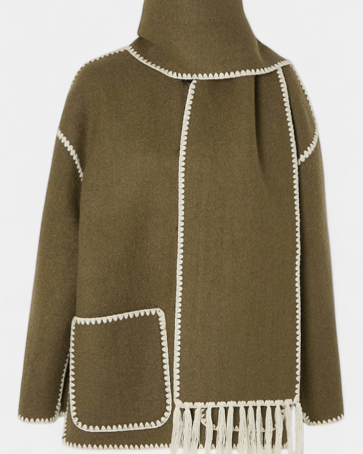 Pauline | Camel Scarf Coat