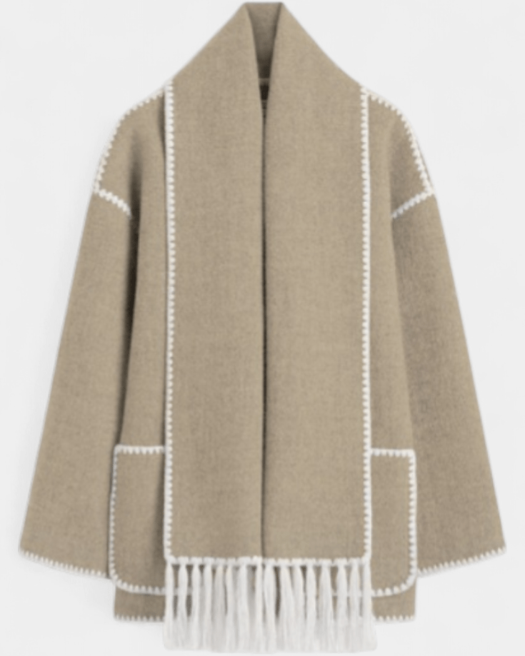 Pauline | Camel Scarf Coat