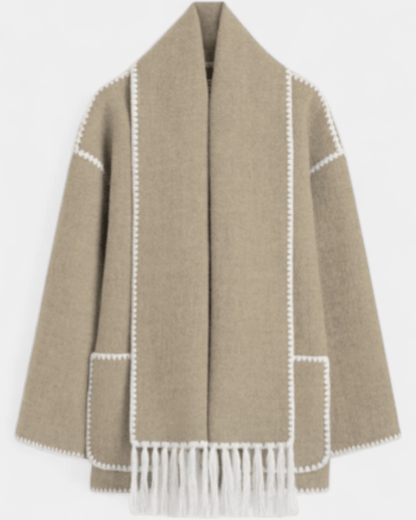 Pauline | Camel Scarf Coat