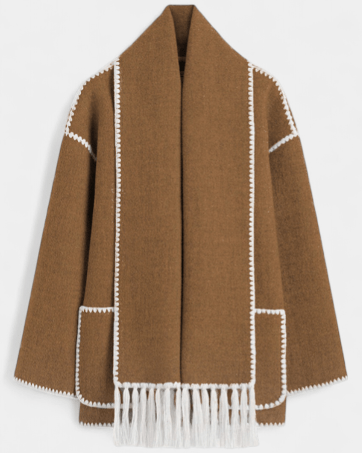 Pauline | Camel Scarf Coat