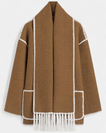 Pauline | Camel Scarf Coat