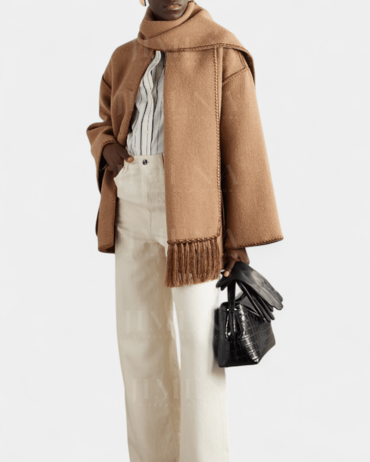 Pauline | Camel Scarf Coat