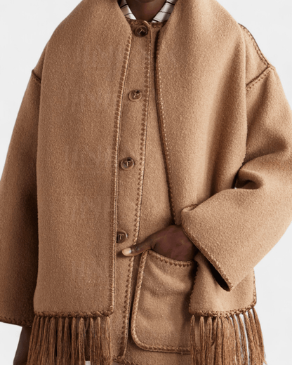 Pauline | Camel Scarf Coat