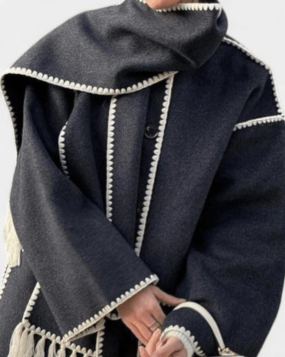 Pauline | Camel Scarf Coat