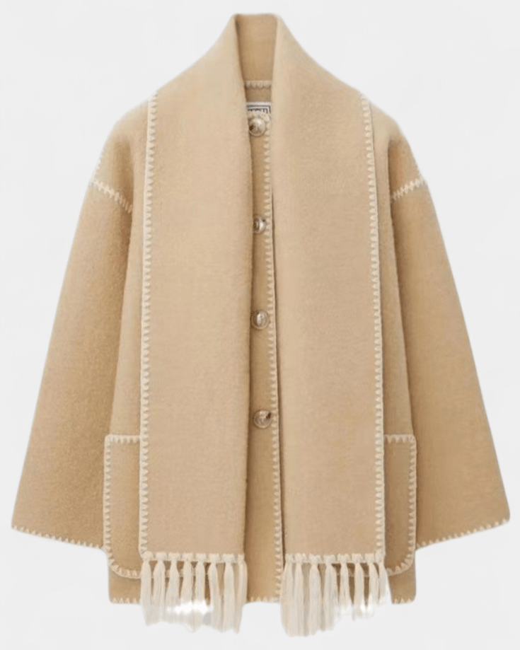 Pauline | Camel Scarf Coat