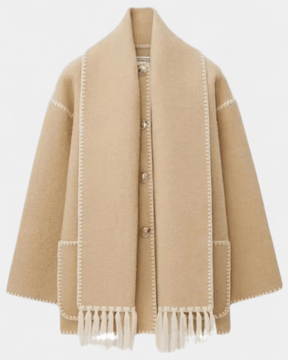 Pauline | Camel Scarf Coat