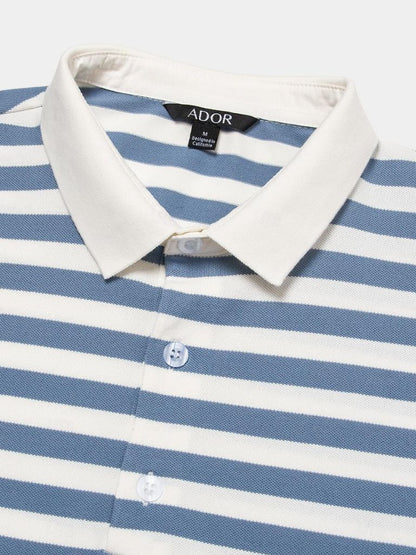 Percival | Blue Striped Polo Shirt