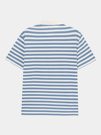 Percival | Blue Striped Polo Shirt