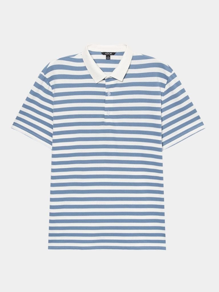 Percival | Blue Striped Polo Shirt