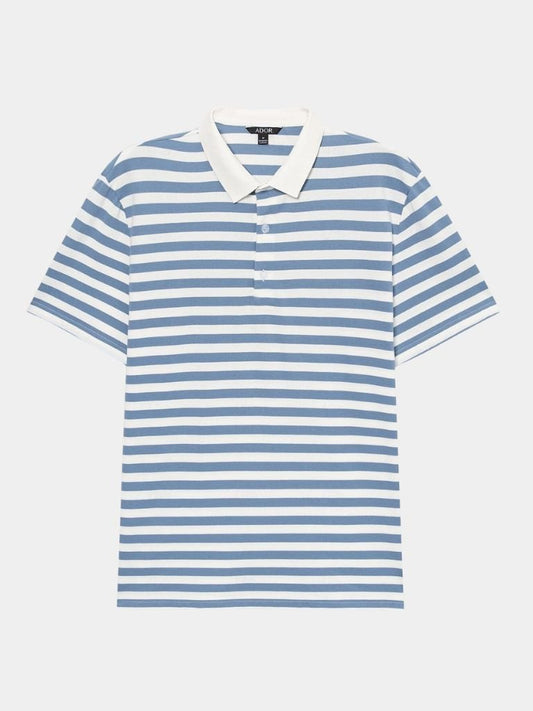 Percival | Blue Striped Polo Shirt