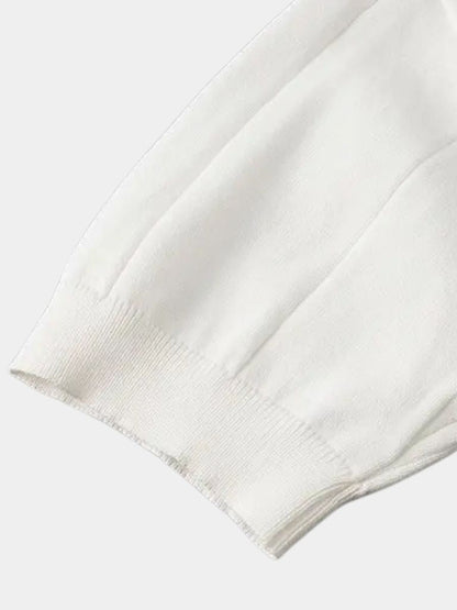 Peter | Blue Textured Open-Collar Polo