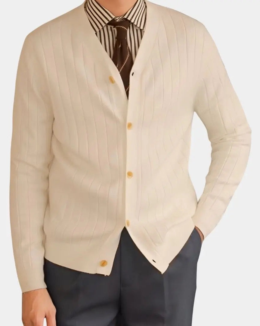 Peter | Black Button Knit Cardigan
