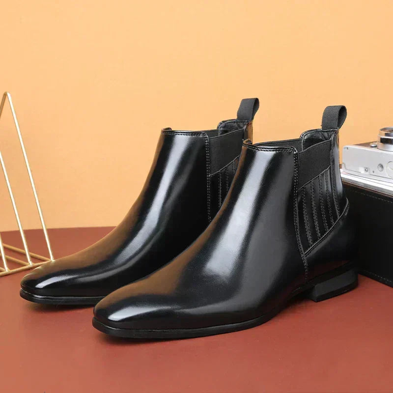 Piers | Dark Brown Chelsea Boots