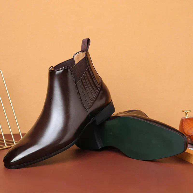 Piers | Dark Brown Chelsea Boots