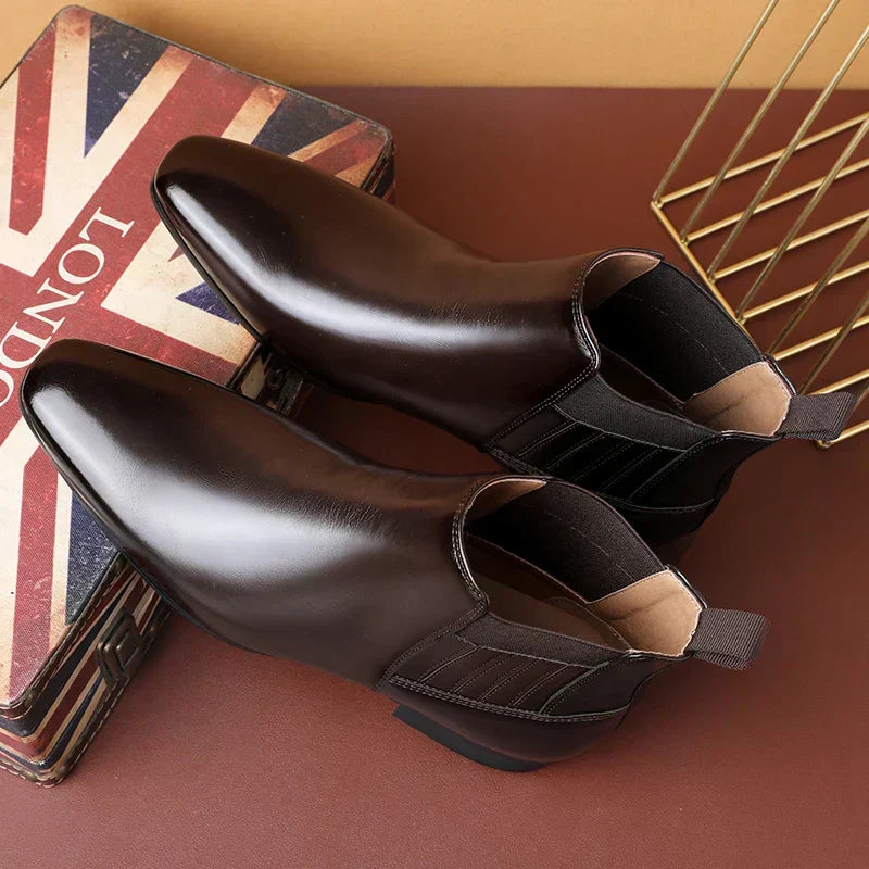 Piers | Dark Brown Chelsea Boots