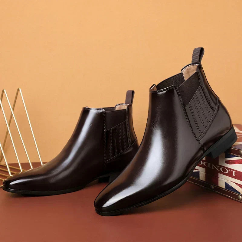 Piers | Dark Brown Chelsea Boots