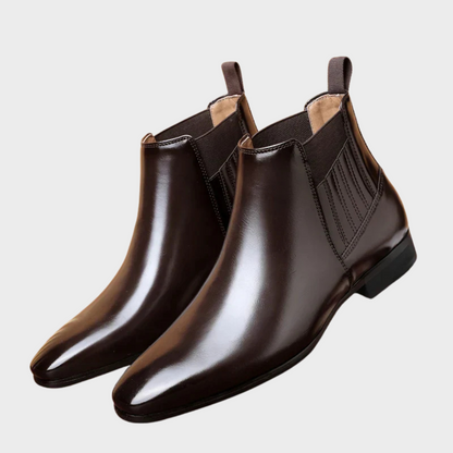 Piers | Dark Brown Chelsea Boots