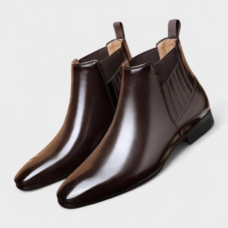 Piers | Dark Brown Chelsea Boots
