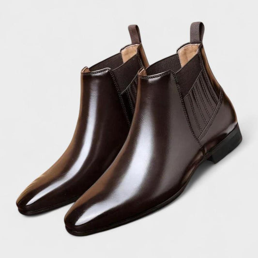 Piers | Dark Brown Chelsea Boots